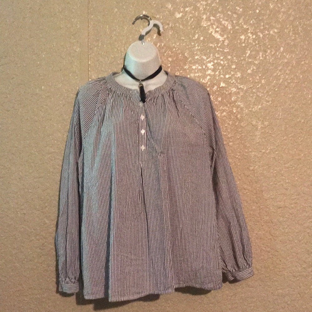 Striped | Long- Sleeve Blouse